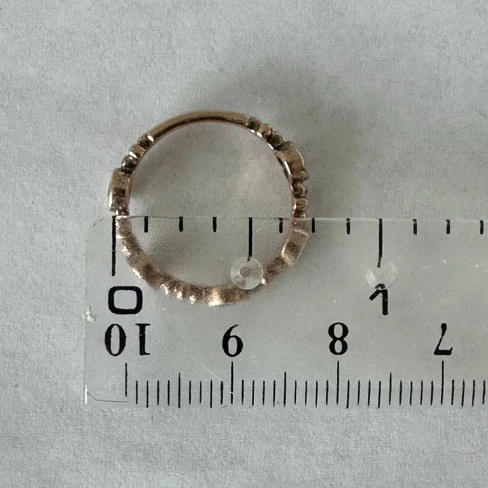 Rose Gold Tone Amethyst Ring Tiara Stackable Band 925 Sterling Silver Size 5 - Picture 3 of 5